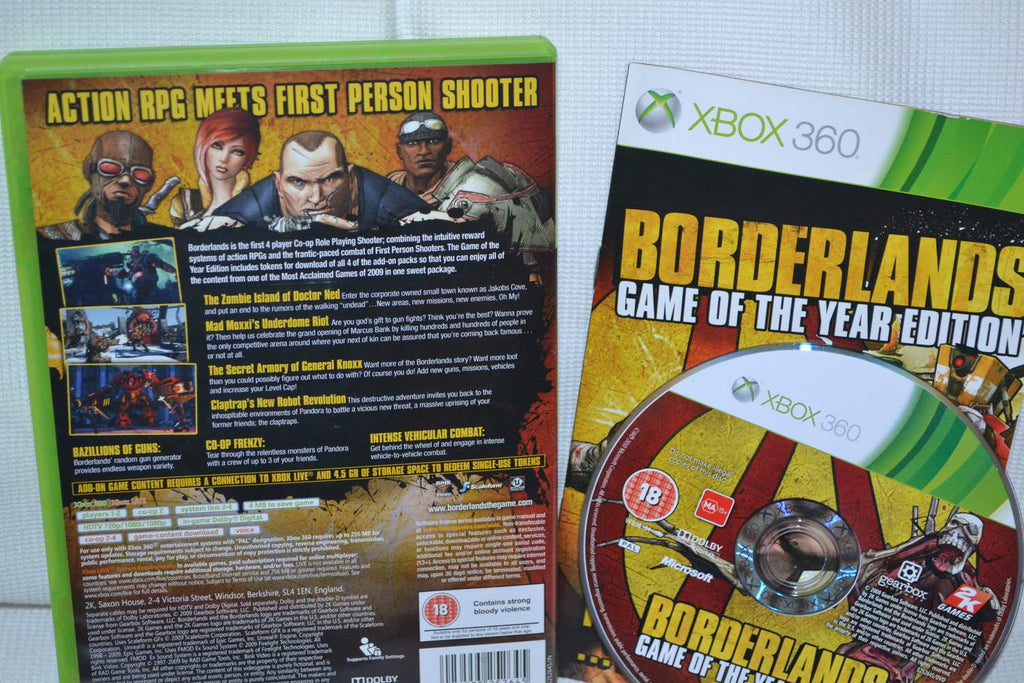 Borderlands: Game of the Year Edition Xbox 360 Komplett Fint Skick