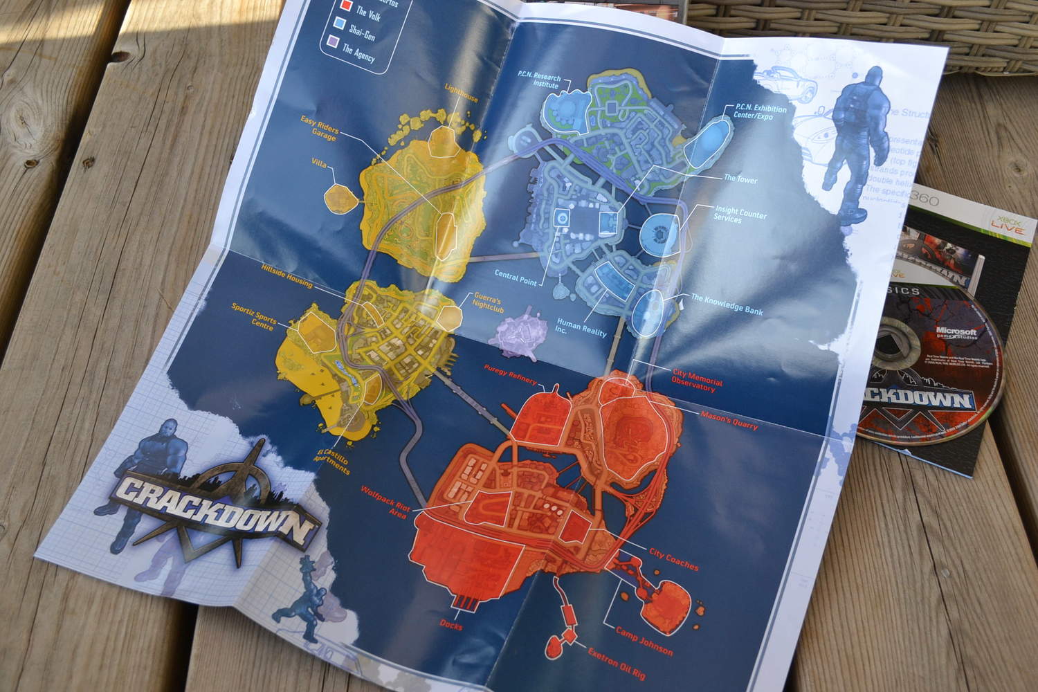 Crackdown m. Karta Xbox 360 Komplett Fint Skick