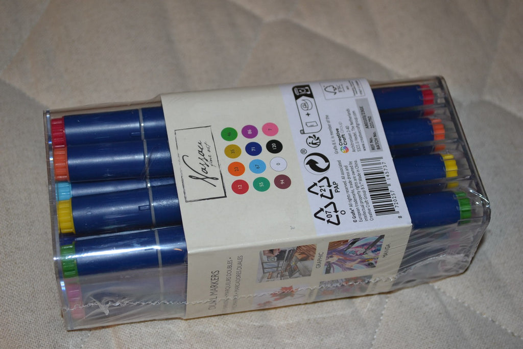 12st Nassau Fine Art Dual Marker (Bred och smal) Alkoholbaserad Penna Pennor Ny