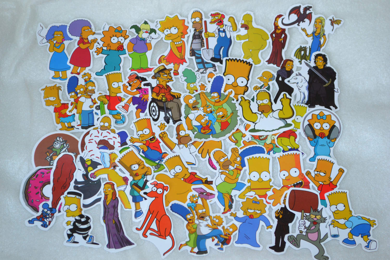 The Simpsons 50st Klistermärken Stickers (Ca 7-4cm St) LOT Ny