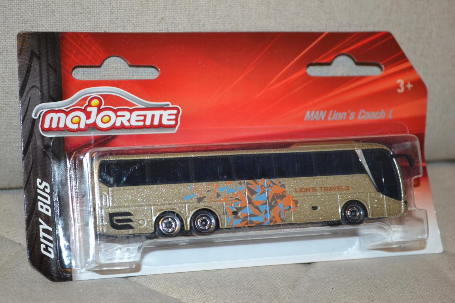 Man Lion's Coach L Guld Buss Ca 1:64 Majorette 14cm Ny
