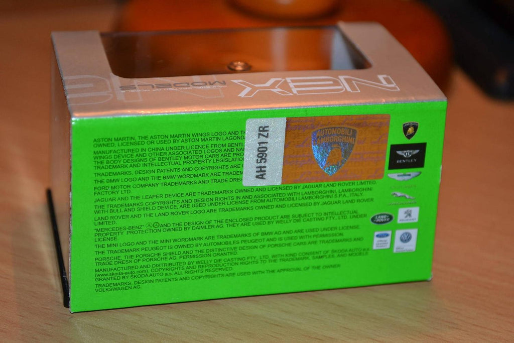 Lamborghini Murcielago 1:87 Welly Nex Models Gul Metallic Ny