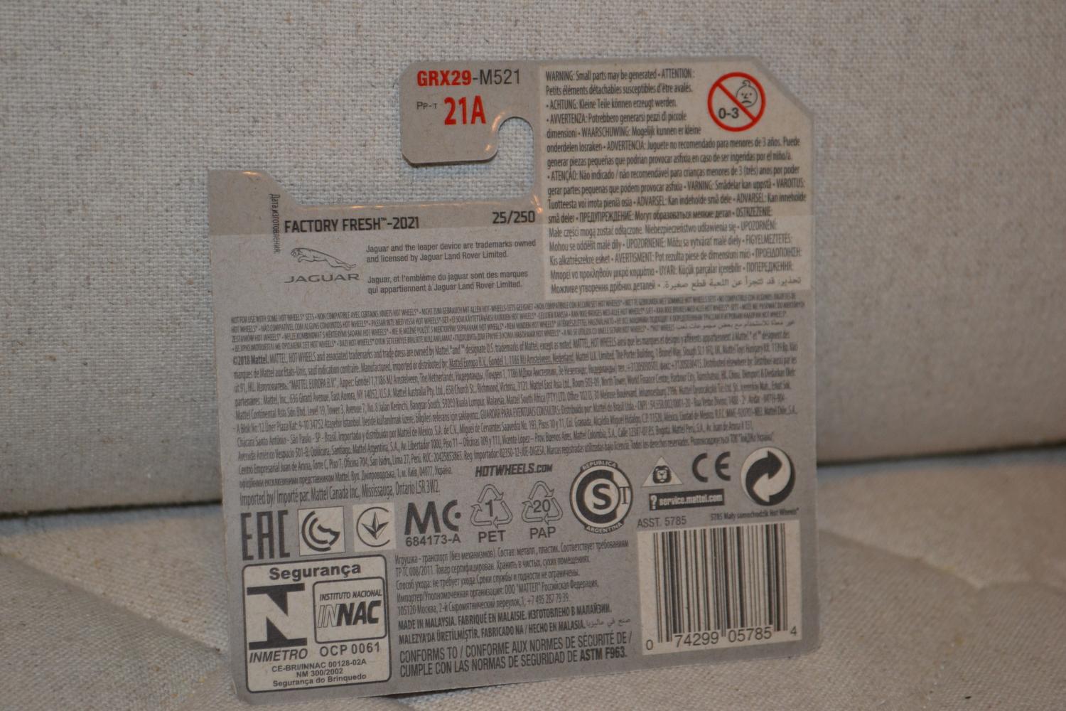 2020 Jaguar F-Type Blå 1:64 Hot Wheels Ny