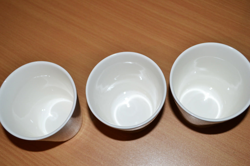 Set 3st Muggar Rakastu Arkeen (Förälskad) Vit Lattemug/Te 3dl Koti 10*9cm Ny