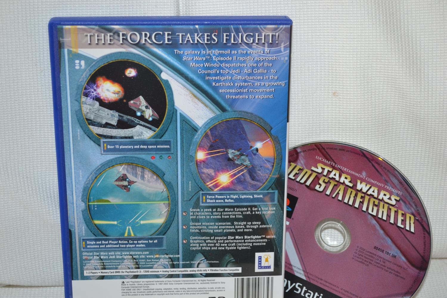 Star Wars: Jedi Starfighter PS2 Playstation 2 (Utan Manual) Fint Skick