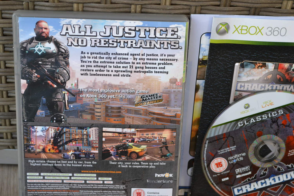 Crackdown m. Karta Xbox 360 Komplett Fint Skick
