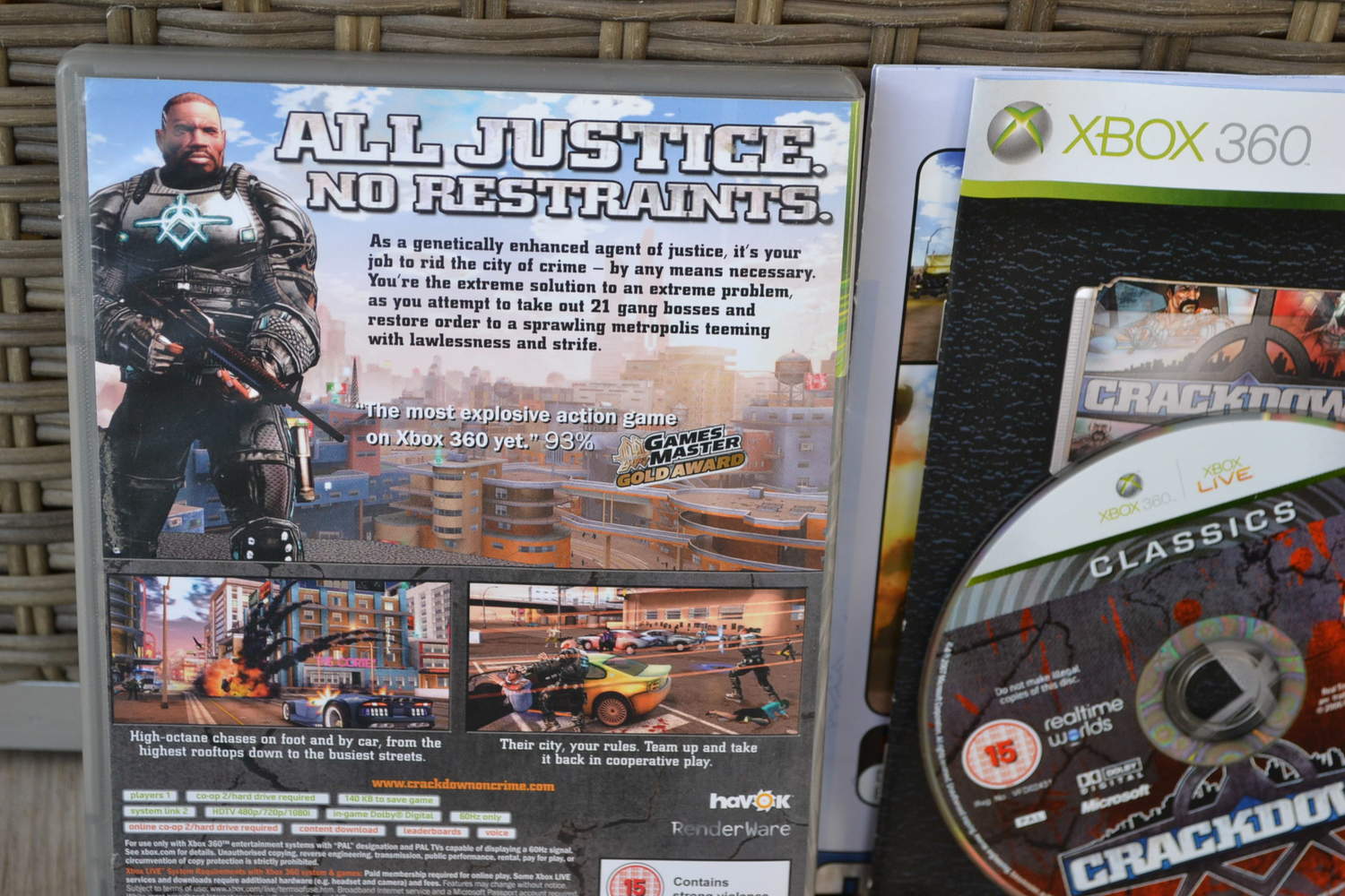 Crackdown m. Karta Xbox 360 Komplett Fint Skick