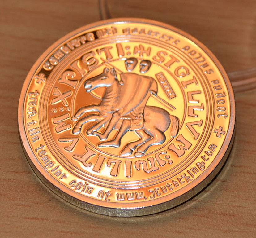 Templar Orange Silver Mynt Tempelriddarorden Knights Se hit!