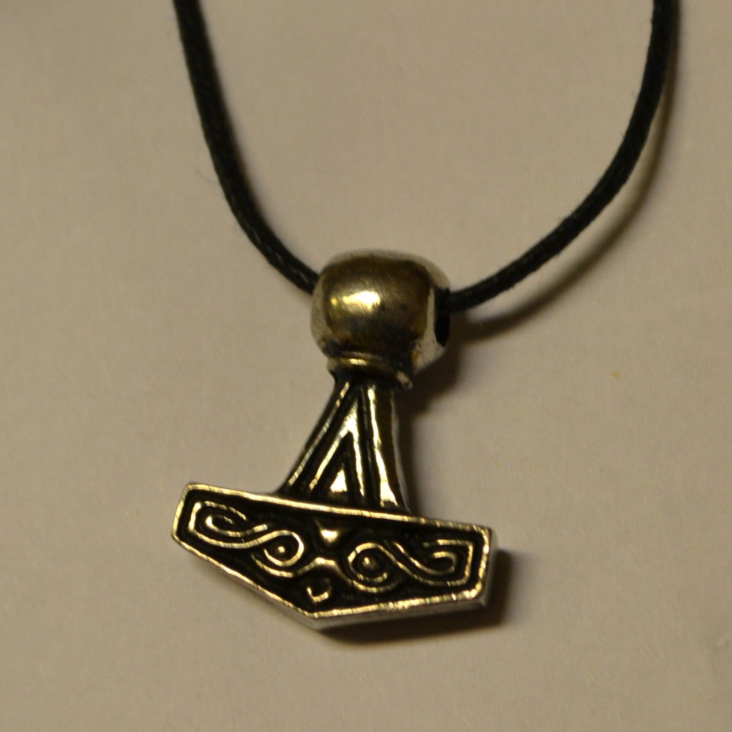 Dansk Hammare Viking LolIand Tors Viking Halsband Tenn Handgjord 2,5cm Ny