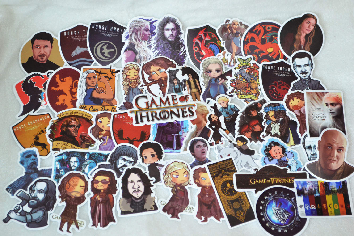 Game of Thrones 50st Klistermärken Stickers (Ca 7-4cm St) LOT Ny