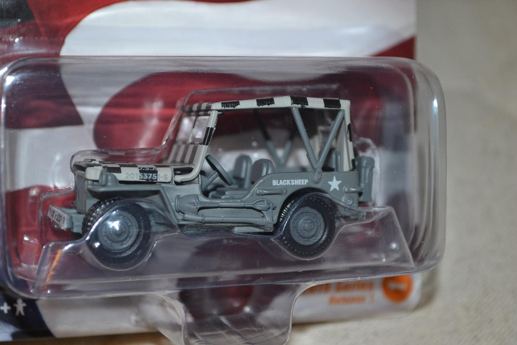 WW2 Willys MB Jeep 1:64 Johnny Lightning (Military 2019-4A) 7cm Ny