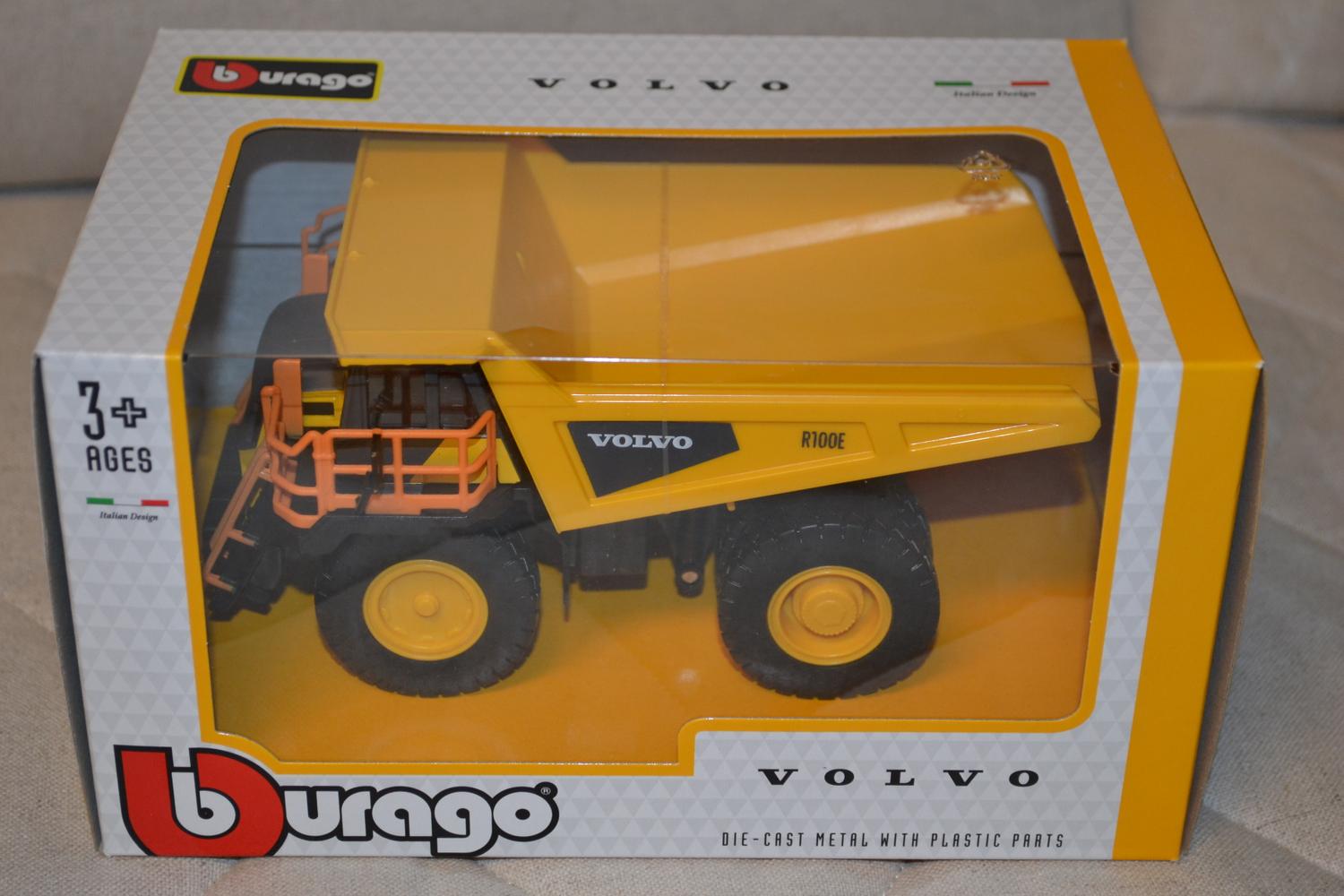 Volvo R1000E Tipptruck Arbetsfordon 1:60 Burago 17cm Ny