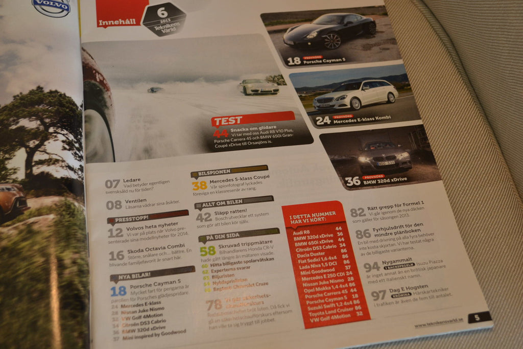 Teknikens Värld Nr 6 2013 (Volvonyheter, Cayman, E-klass mm)