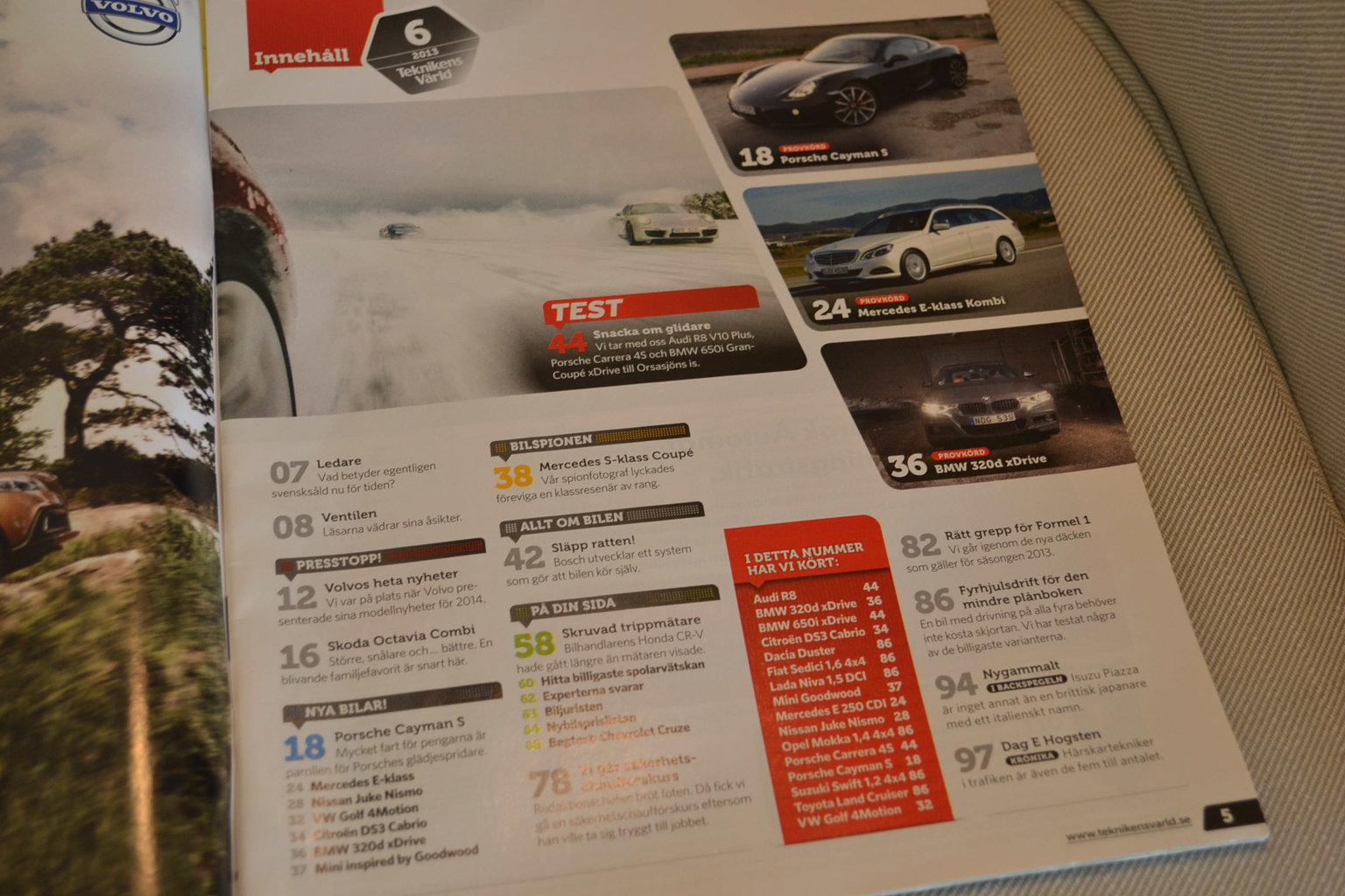 Teknikens Värld Nr 6 2013 (Volvonyheter, Cayman, E-klass mm)