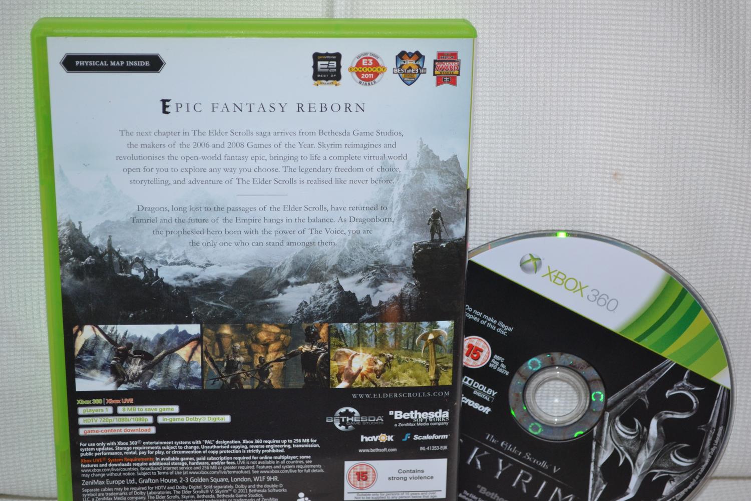 The Elder Scrolls V Skyrim Xbox 360 Utan Manual Fint Skick