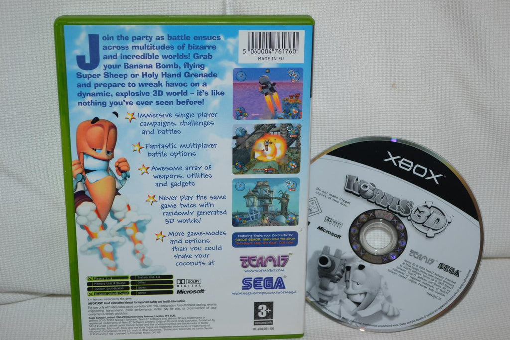 Worms 3D XBOX (Utan manual) Fint Skick