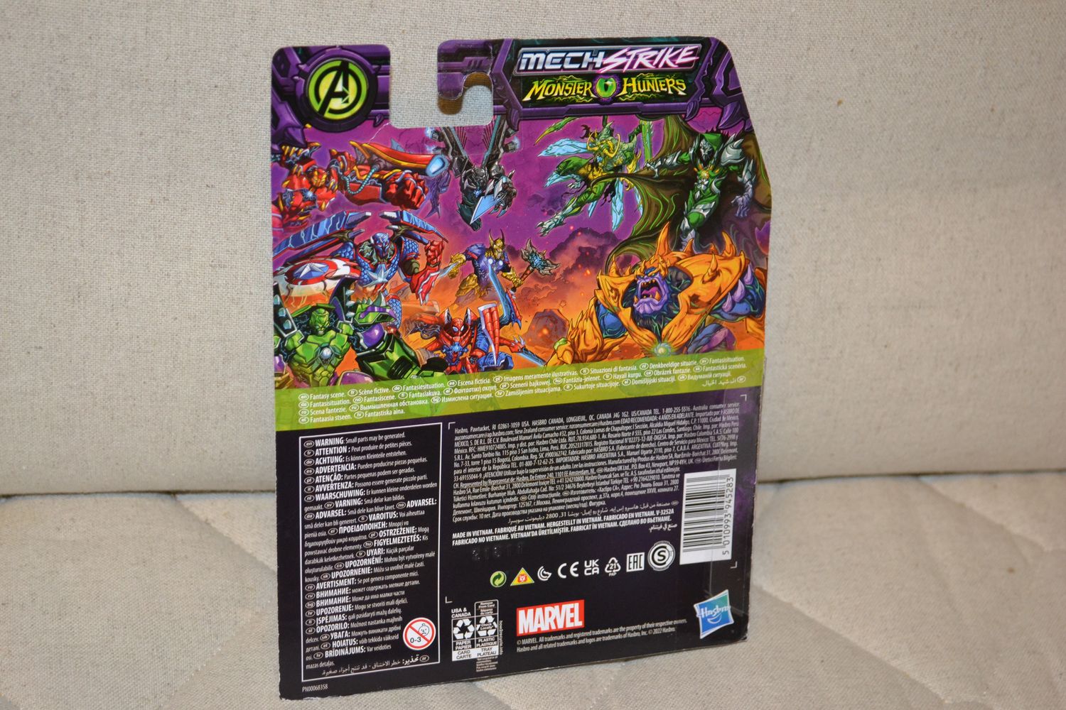 Captain America m. Sköld Marvel Figur 15cm Mechstrike Monster Hunters Hasbro Ny