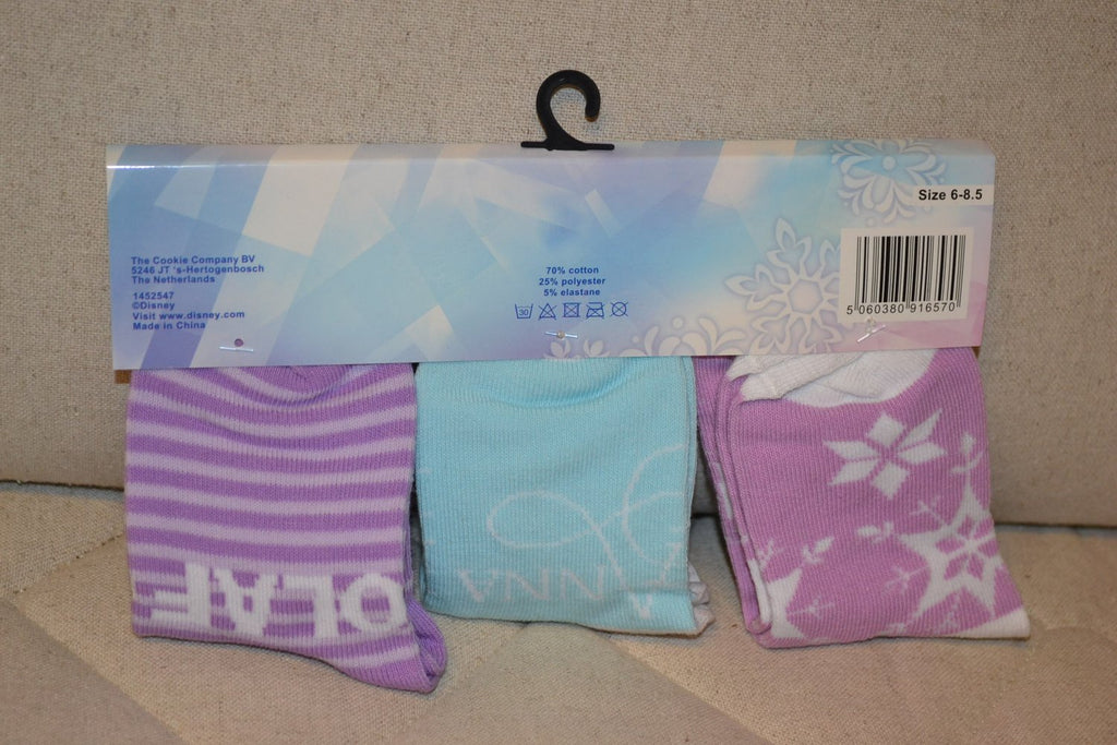 3st Sockor Strumpor Frost Disney Lila & Blå (Strl 23-26)  Ny