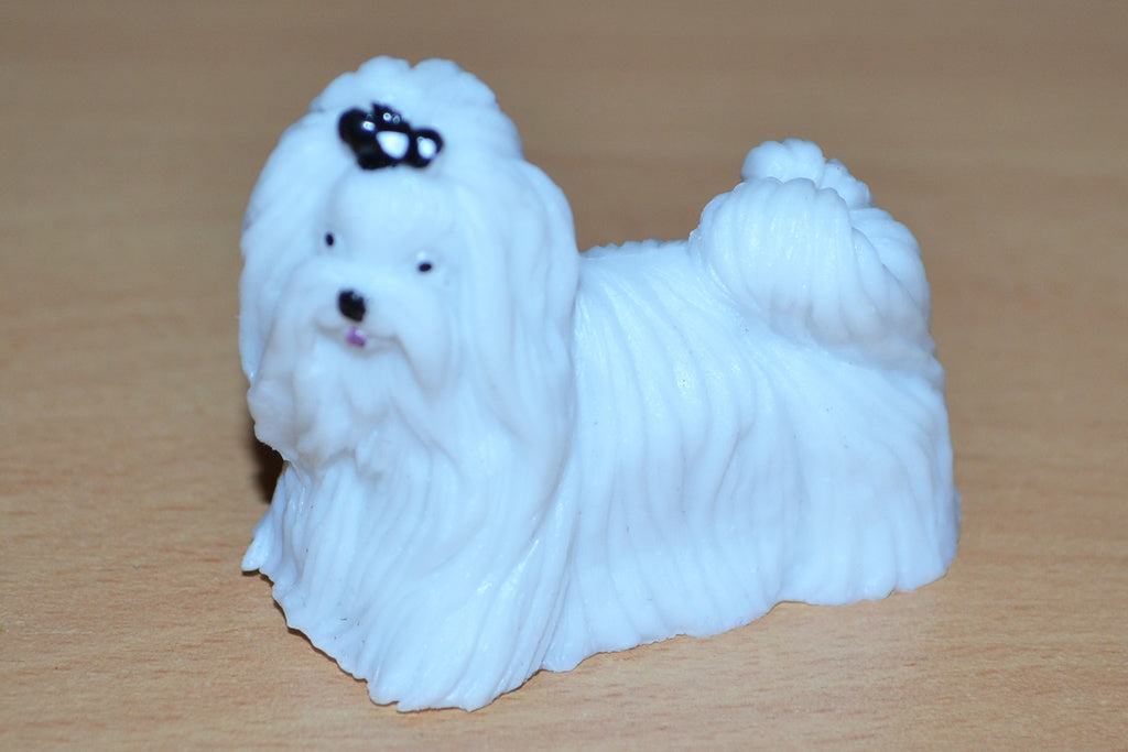 Bichon Havanais Vit Hund 7cm Lek/Prydnad/Present Ny