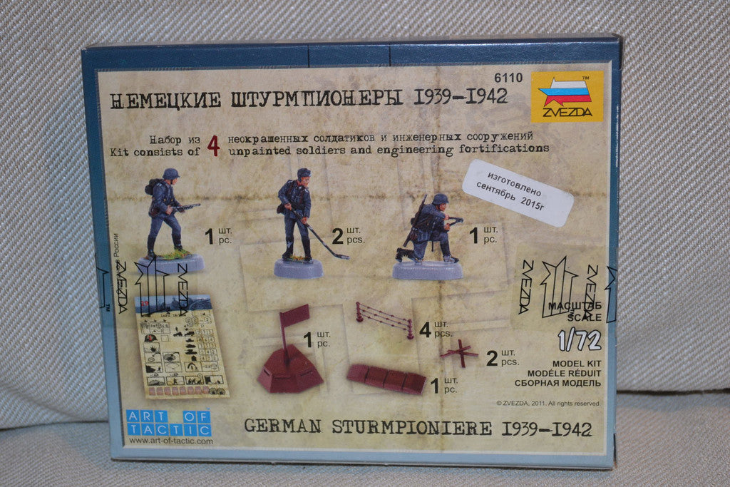 German Sturmpioniere 1:72 Zvezda (ZV6110) 8st Figurer + Till