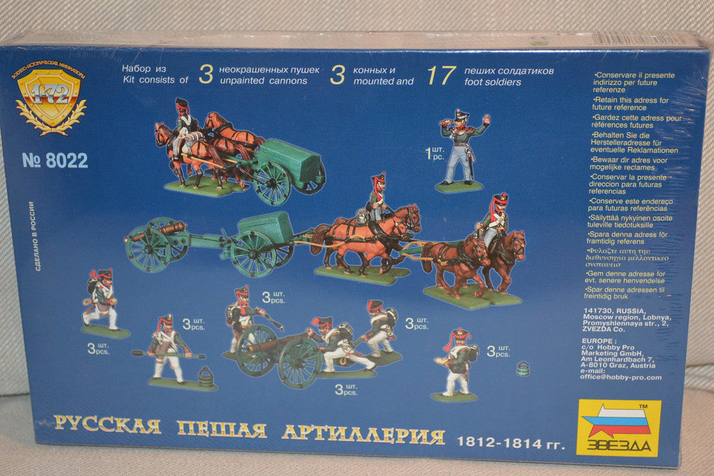 Russian Foot Artillery 1812-1814 1:72 Zvezda (ZV8022) 19st F