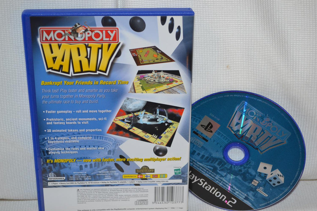 Monopoly Party PS2 Playstation 2 (Utan Manual) Fint Skick