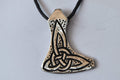 Yxskaft m. Keltiska Mönster Halsband Viking (Tenn Handgjord) Smycke Ny