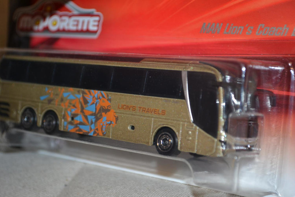 Man Lion's Coach L Guld Buss Ca 1:64 Majorette 14cm Ny