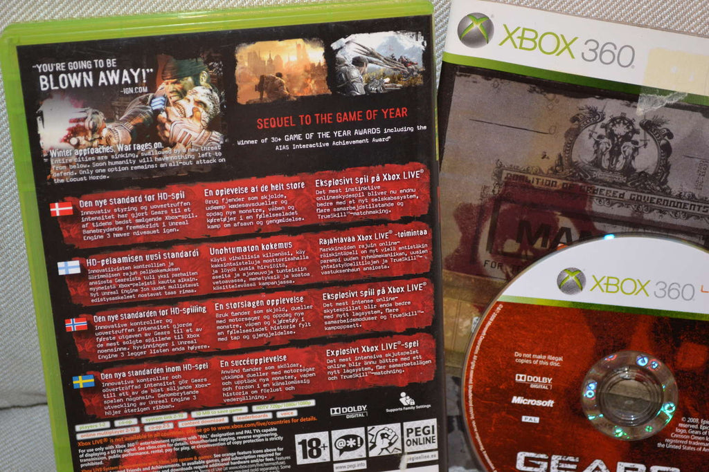 Gears of War 2 Xbox 360 Komplett Fint Skick