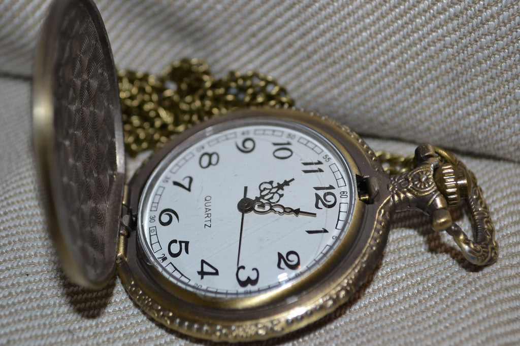 Amerikansk Lastbil (Fickur) Klocka Halsband Brons Vintage (Q