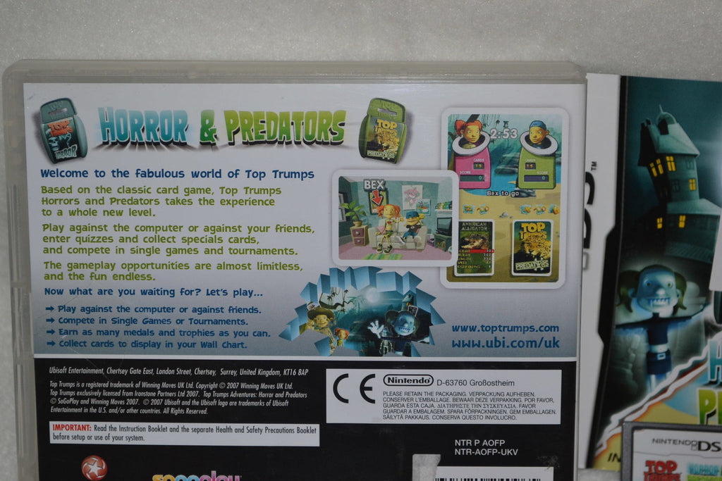 Top Trumps: Horror & Predators NDS Nintendo DS Fint Skick