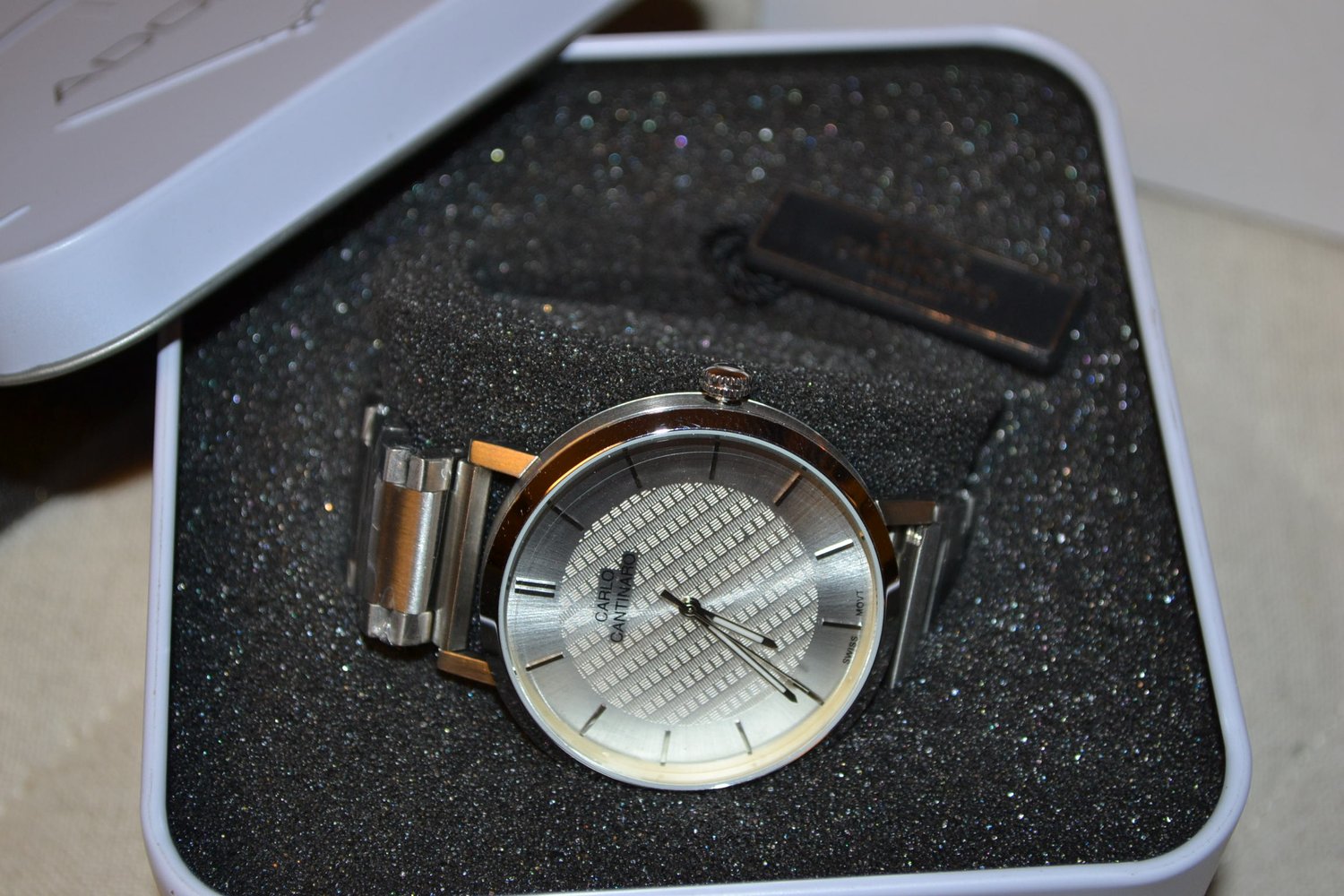 Carlo Cantinaro Metall Armbandsur Klocka 42mm CC1001GB002 Ny