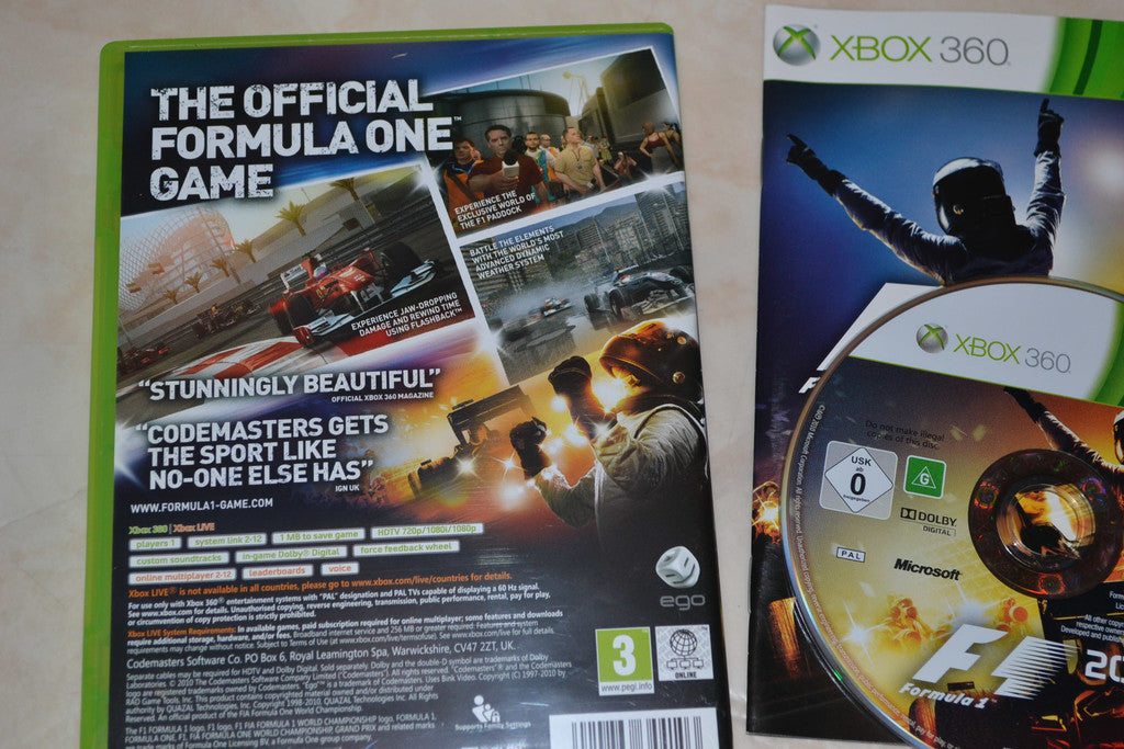 F1 2010 (Formula 1) Xbox 360 Komplett Fint Skick
