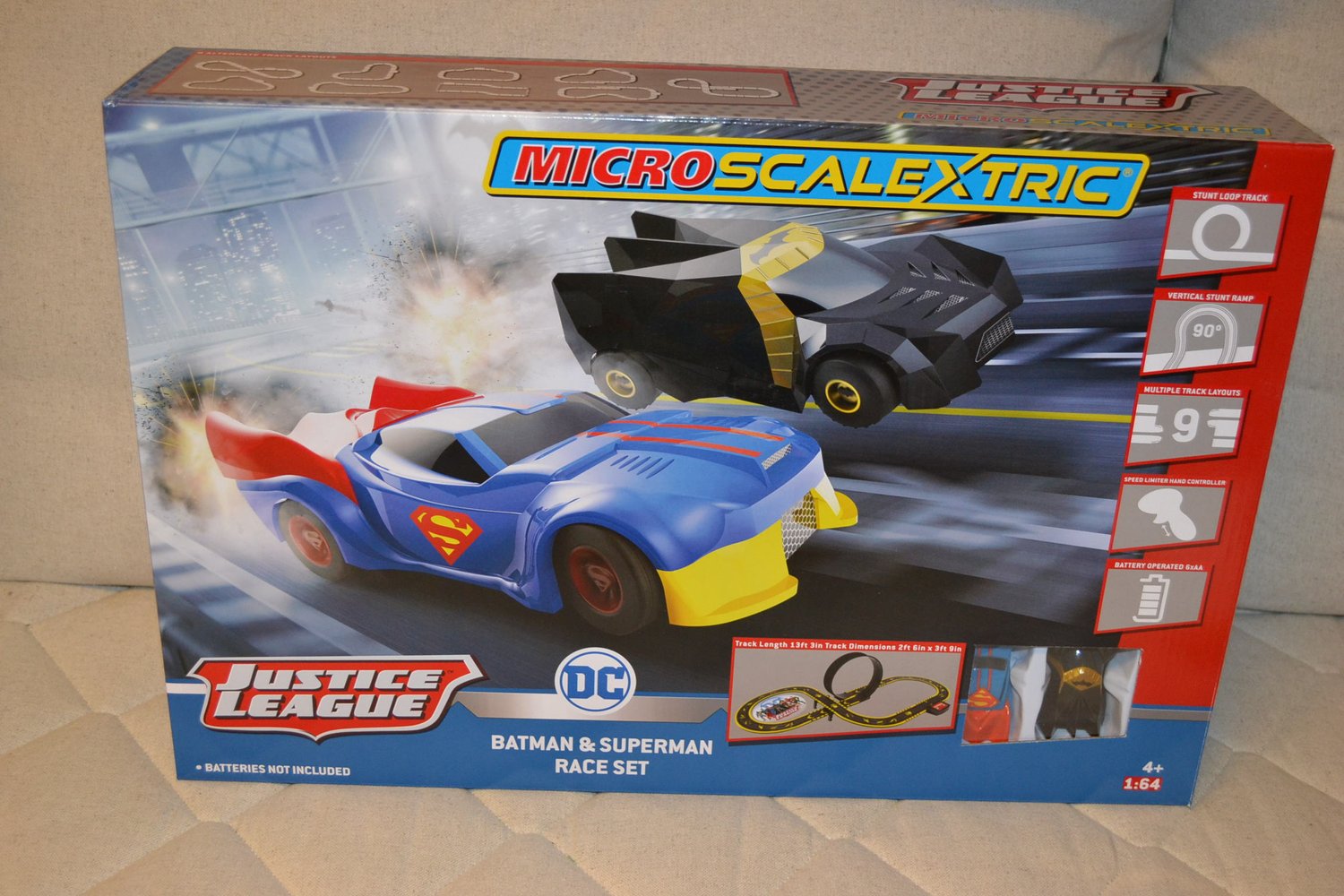 Micro Justice League DC Scalextric 1:64 Bilbana Batman & Superman G1144 Ny