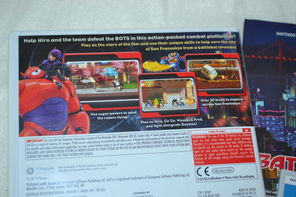 Disney Big Hero 6: Battle in the Bay 3DS Nintendo Fint Skick