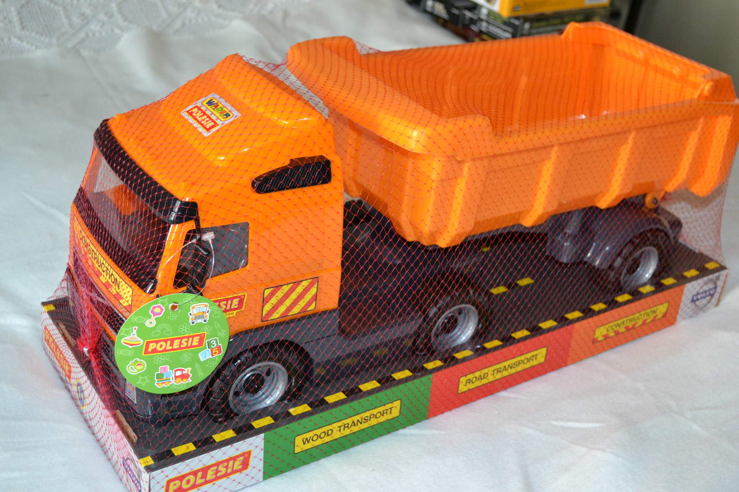 Volvo Tipplastbil Orange 1:16 Polesie 59cm Ny