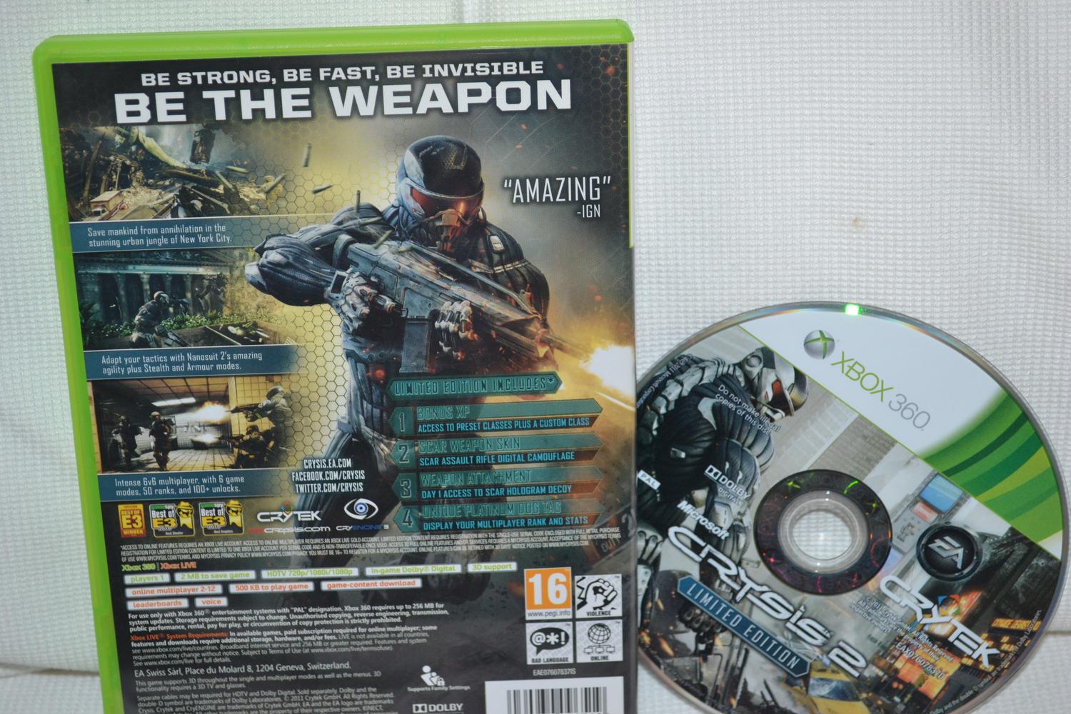 Crysis 2 Limited Edition Xbox 360 Fint Skick