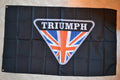 Triumph Motorcykel Logo Svart Flagga 90*150cm Ny