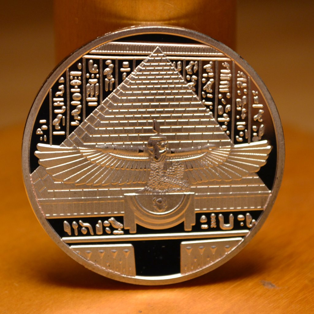 Kleopatra Farao Kung Kejsare Drottningen av Egyptien Mynt Silver Plätering Ny