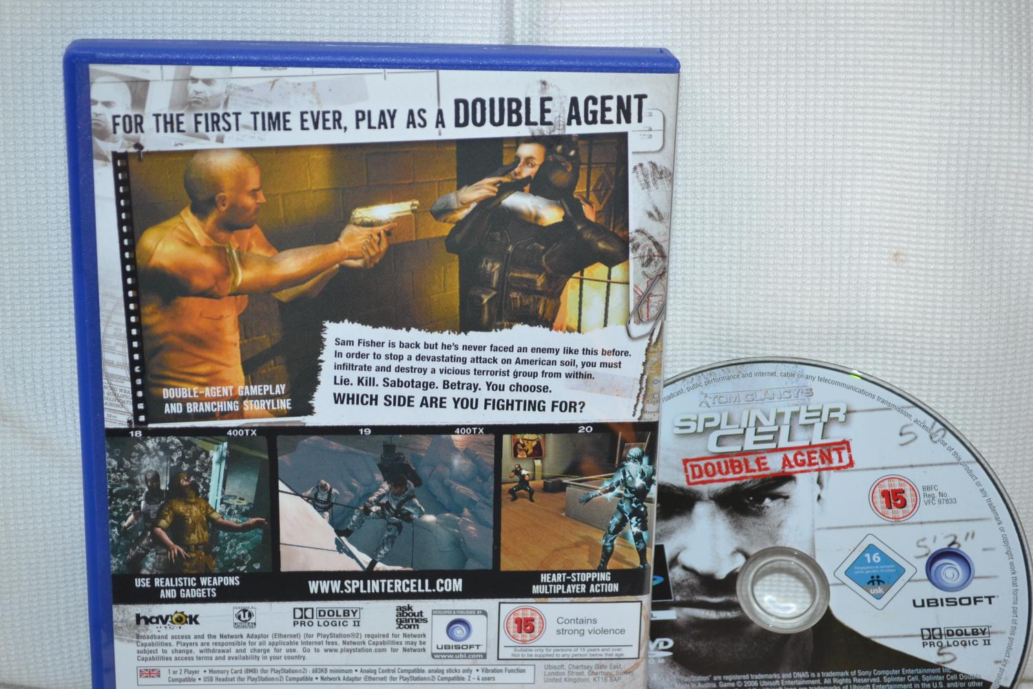Tom Clancy's Splinter Cell Double Agent PS2 Playstation 2 (Utan Manual) OK Skick