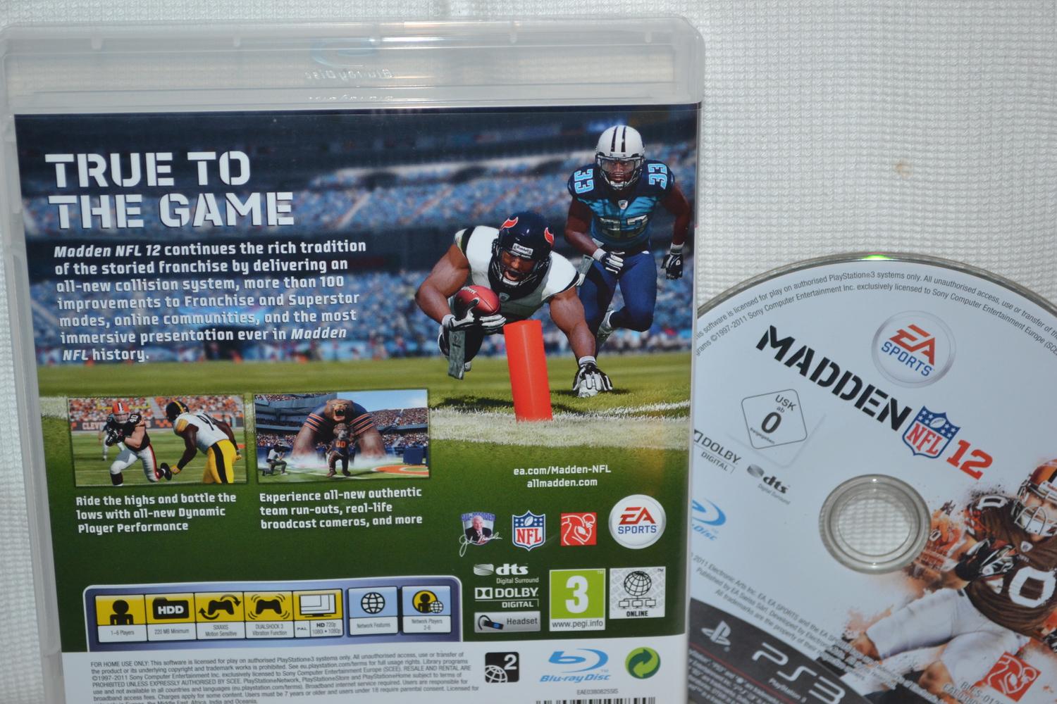 Madden NFL 12 PS3 Playstation 3 Fint Skick