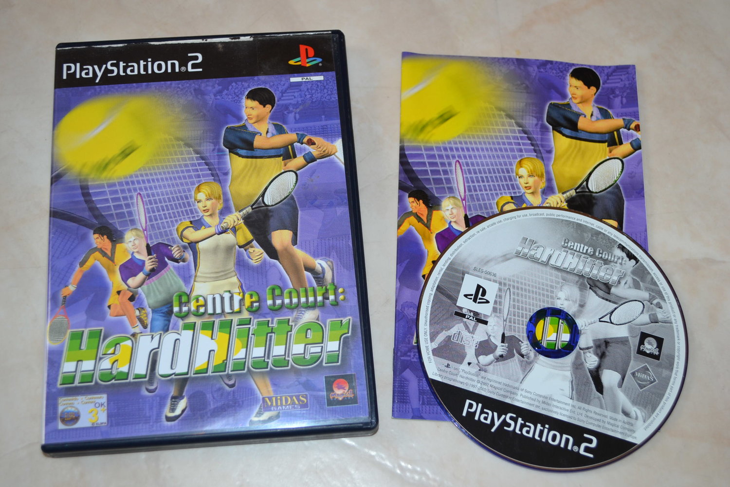 Centre Court Hardhitter Tennis PS2 Playstation 2 Komplett Fint Skick