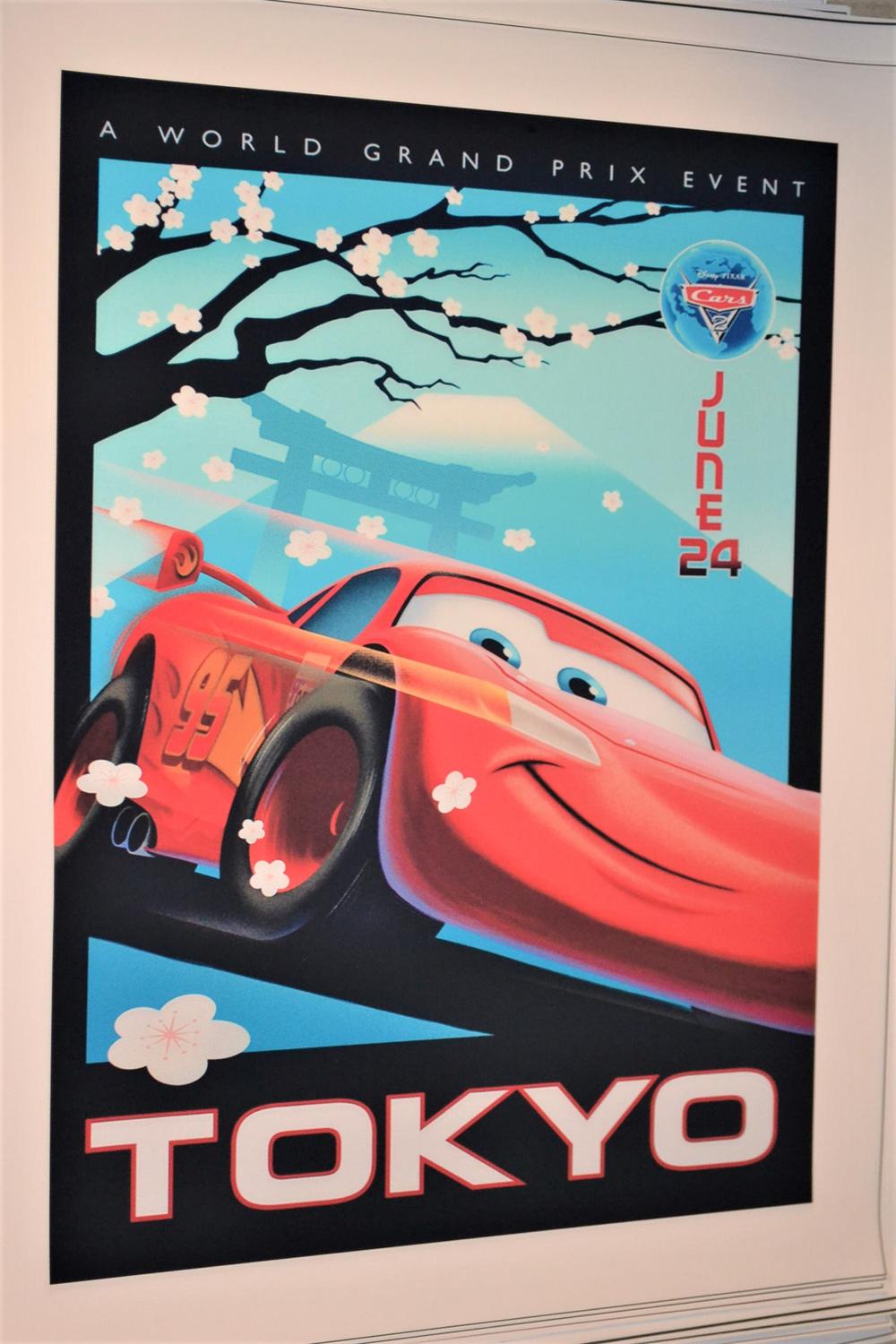 Grand Prix Tokyo fr. Bilar 2 Tokyo Blixten Mcqueen Canvas 30*40cm Ny