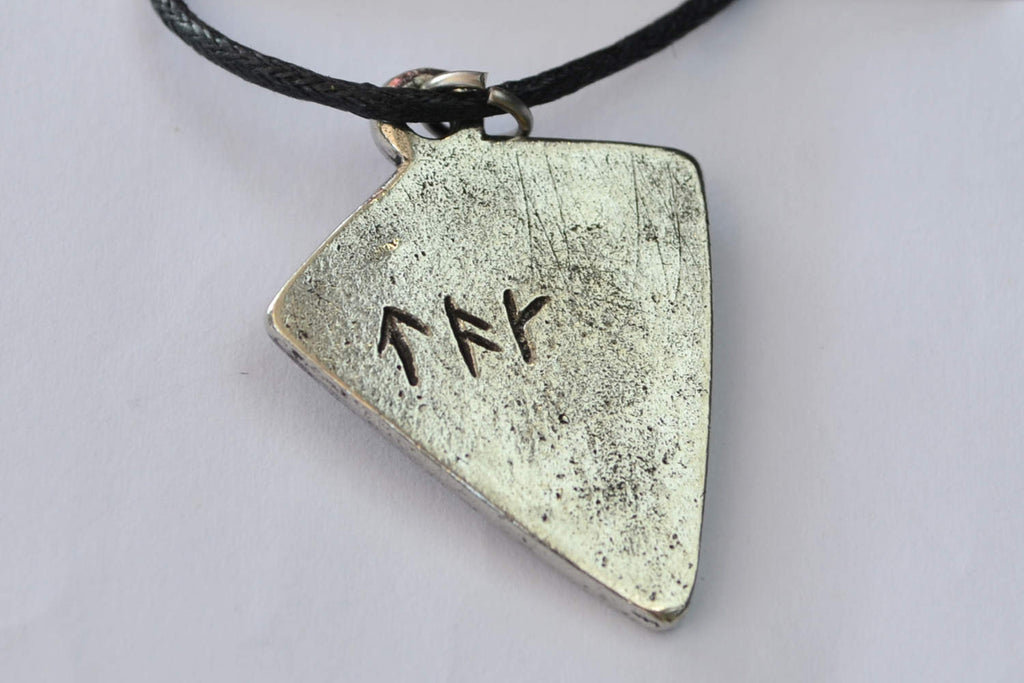 Keltisk Sköld Blå (St Ninian) Knut Viking England Halsband (Tenn Handgjord) Ny