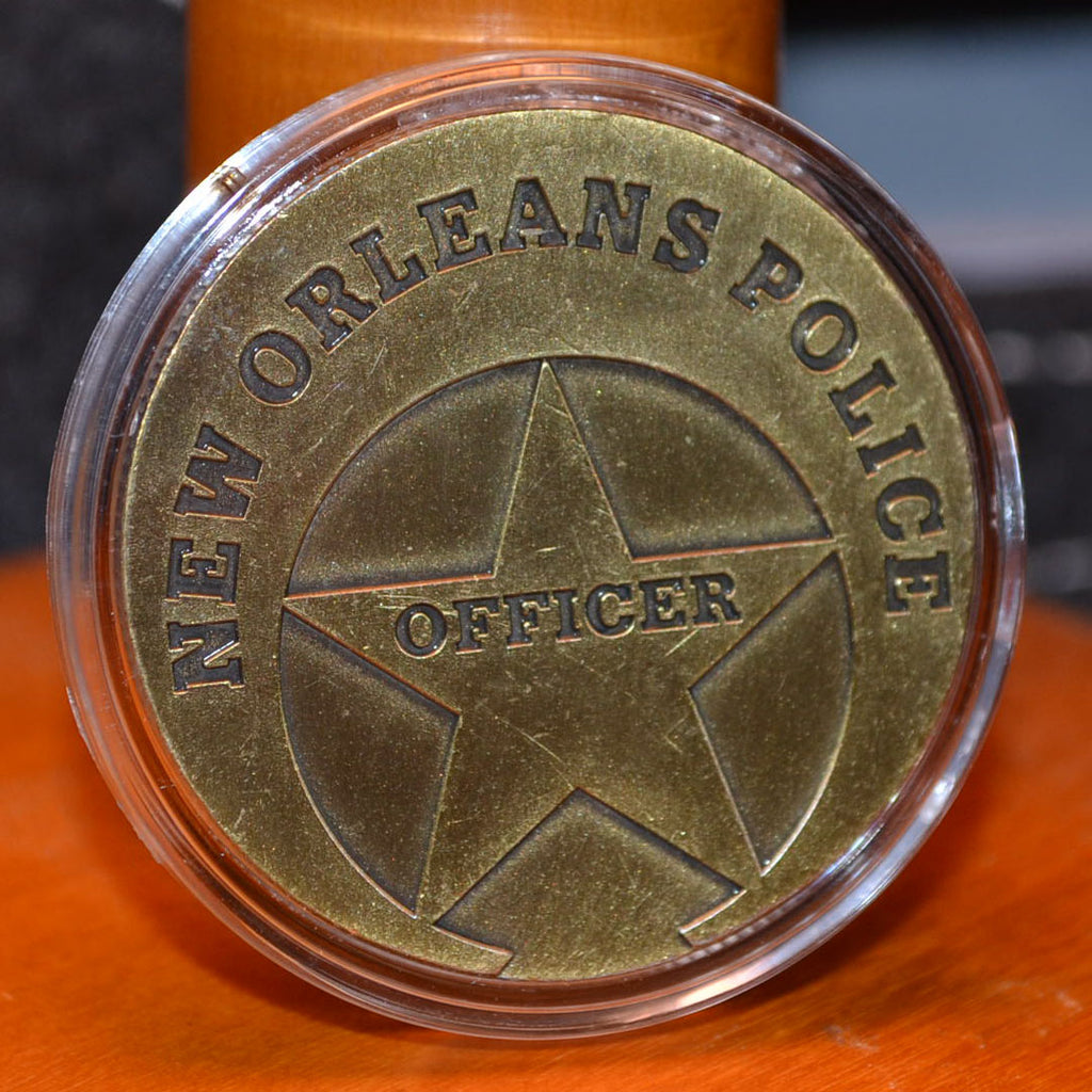 New Orleans Police Officer (Saint Michael) Mynt Brons m. Fär
