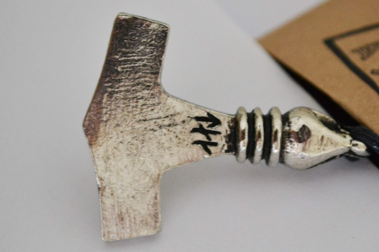 Fågelhuvud Torshammare Mjölner Halsband Viking (Tenn Handgjord) Smycke Ny