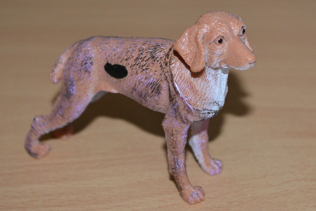 Jämthund Brun/Vit Hund 7cm Lek/Prydnad/Present Ny