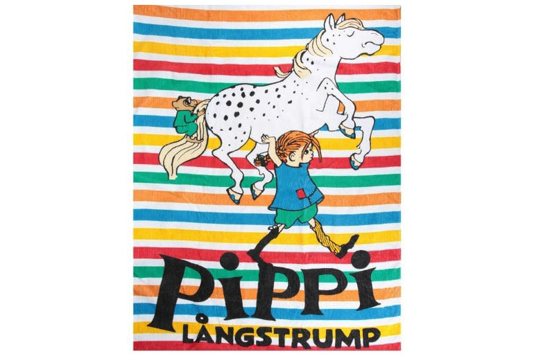 Pippi Långstrump Randig Handduk (Badhandduk) 70*140cm Unisex Ny