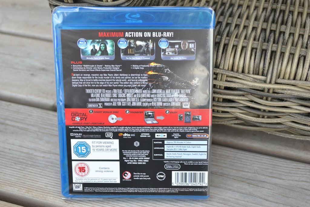 Max Payne Harder Cut Bluray Blu-Ray Film Nyskick