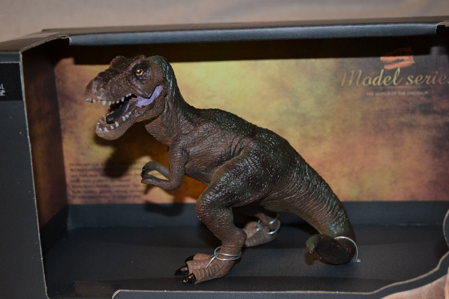 Tyrannosaurus Rex Brun Dinosaur Animal Universe Verklighetstrogen 11cm Ny